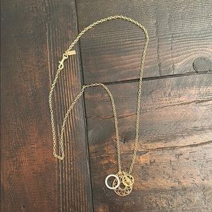 Coach Gold and Silver Necklace with Intricate Pendant
